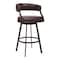 Armen Living Dione 26" Counter Height Barstool in Auburn Bay and Brown Faux Leather 721535746927 - alternate 1